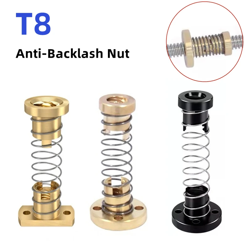 3D Printer - T8 Anti-backlash Lead Screw Brass/POM Spring