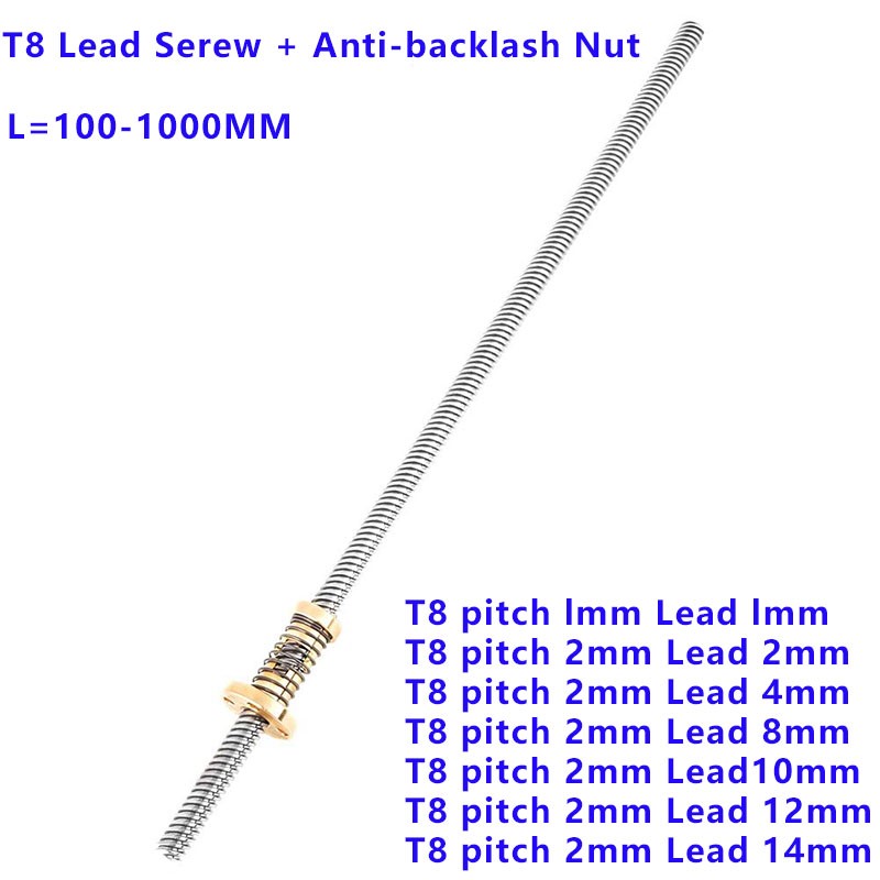 Linear Rail Mgn12H Set - 1Set T8 Lead Screw with T8