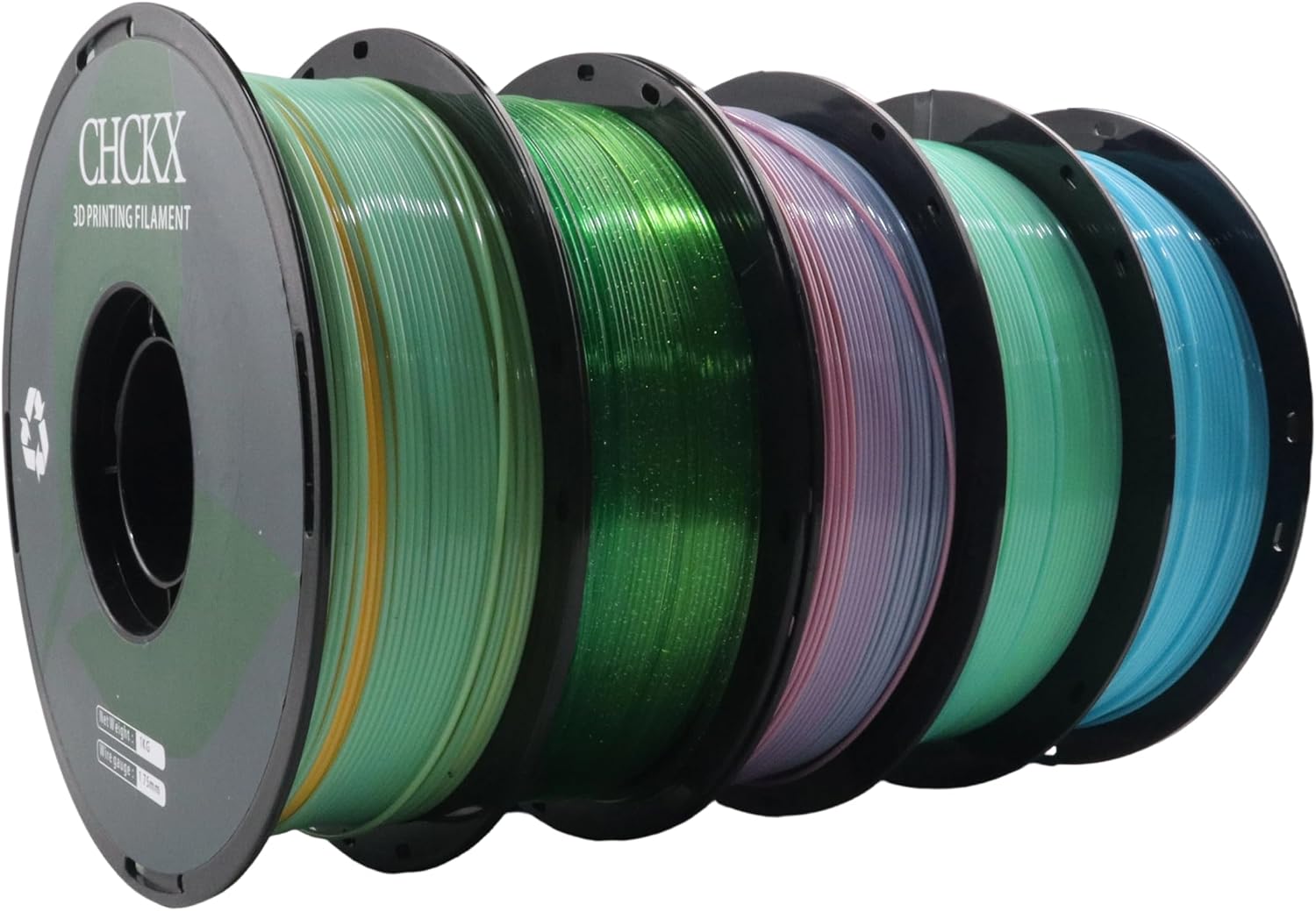 ^For 10 Pack Rainbow PETG 3D P - Filament 1.75 评论和价格
