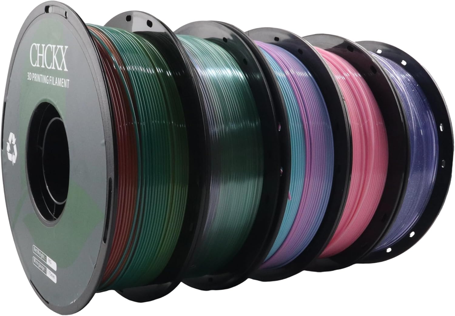 ^For 10 Pack Rainbow PETG 3D P - Filament 1.75 评论和价格