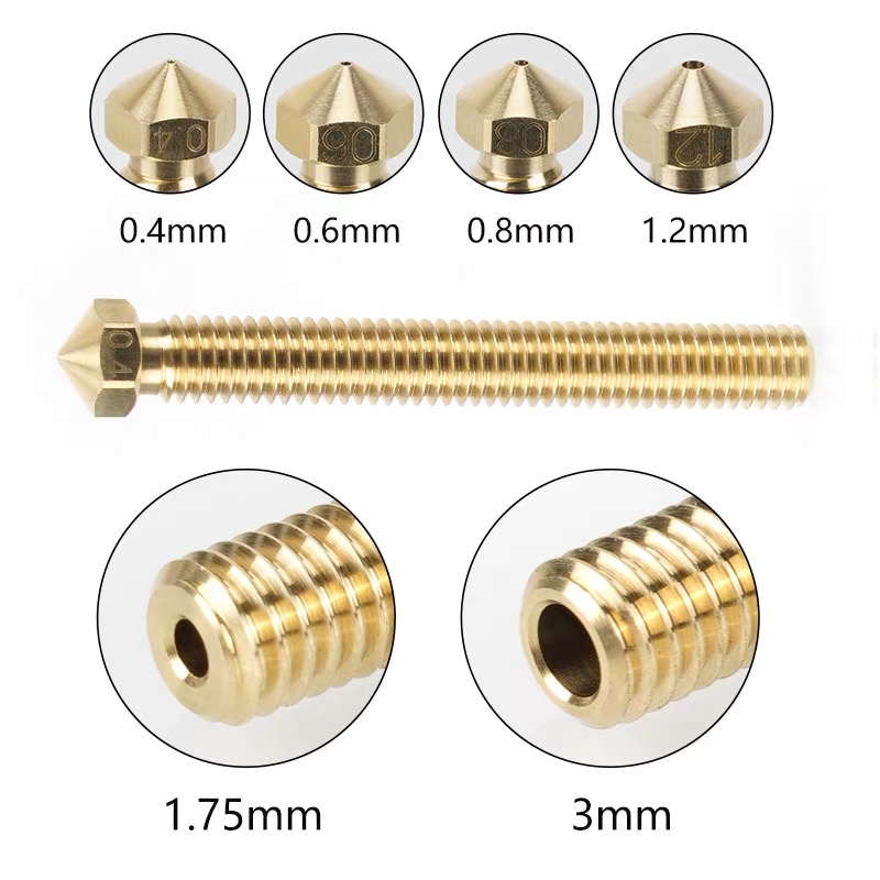 Extended Super Volcano Brass N - Printer Nozzle 评论和价格