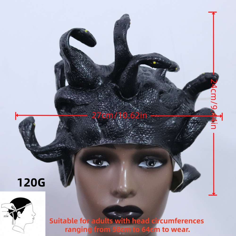Medusa Latex Wig Mask, Horror  - Cobra Extruder 评论和价格