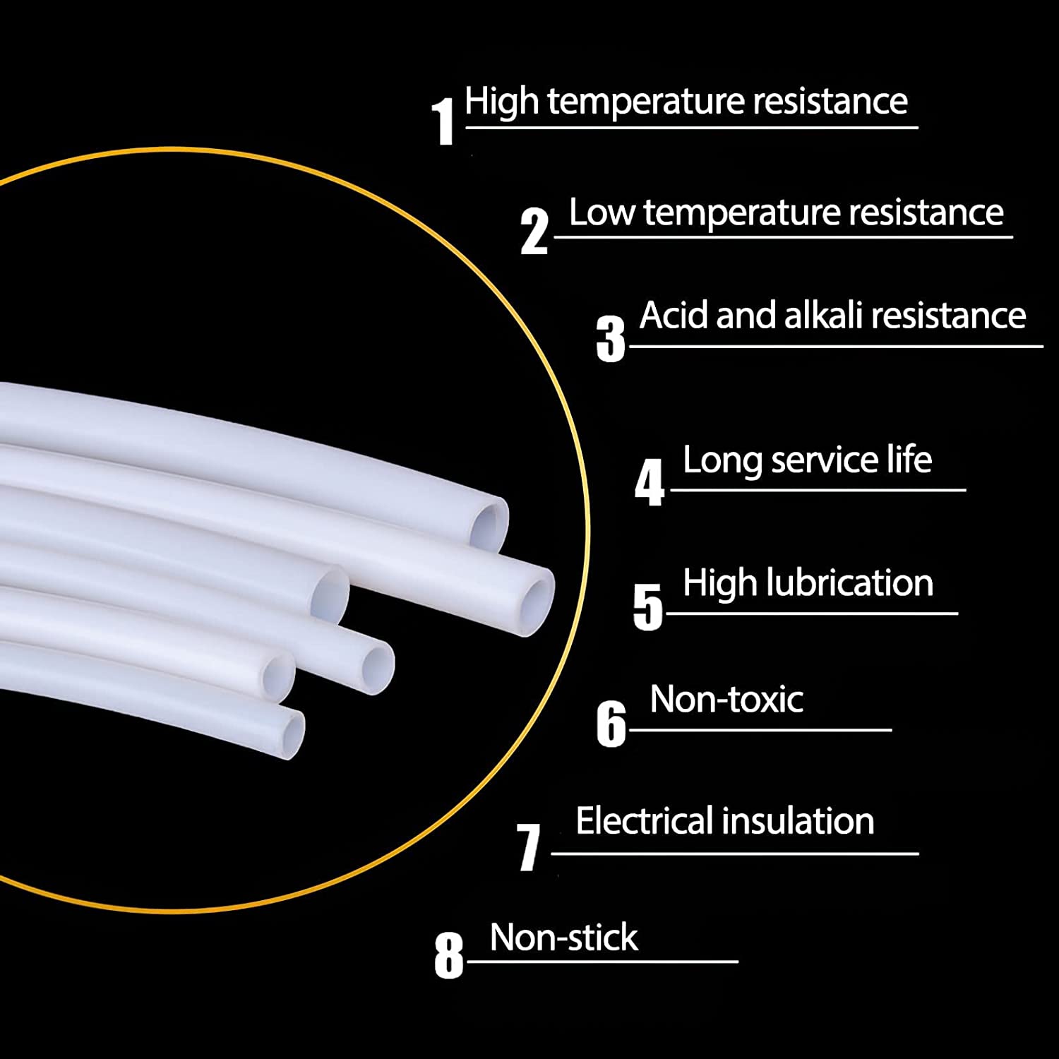 50m PTFE Tube Pipe Teflonto ID - Filament 1.75 评论和价格